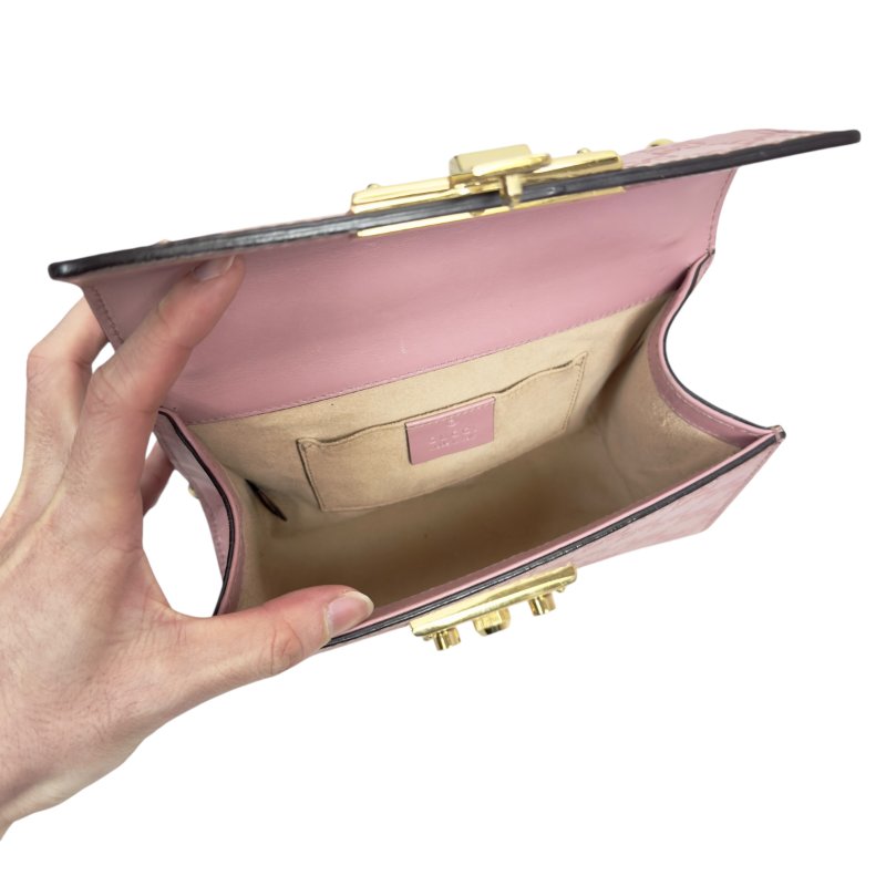 GUCCI GG Supreme Padlock 鏈條包-16