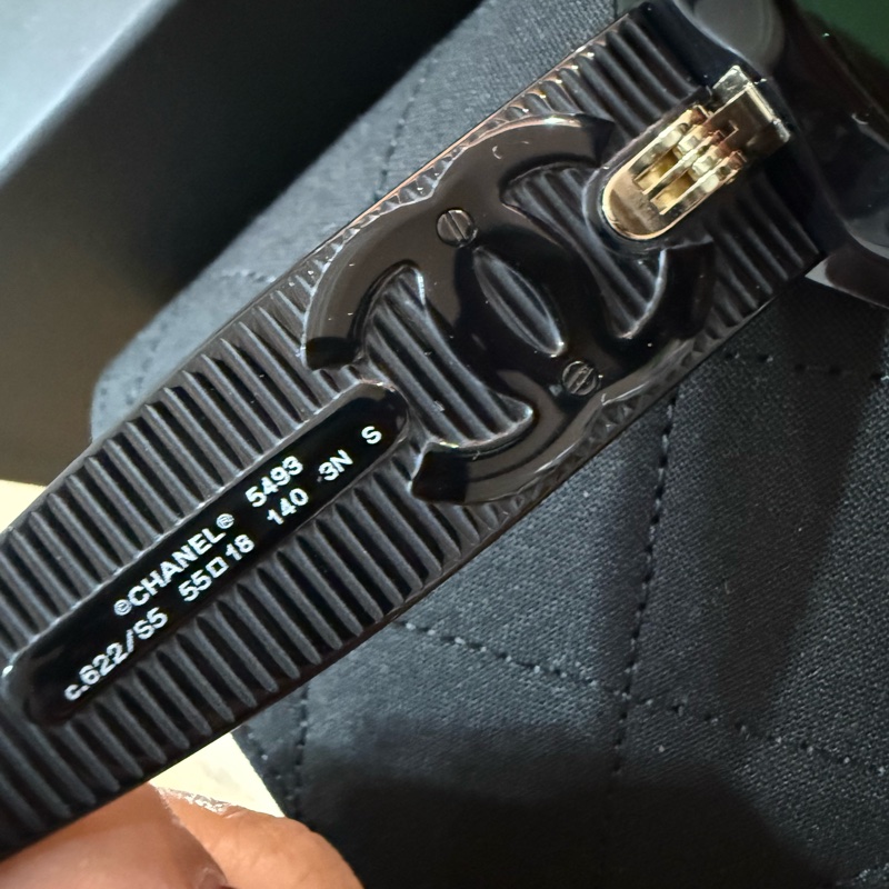 Chanel 香奈兒 熱賣款 CH5493 全新黑色 義大利製造-3