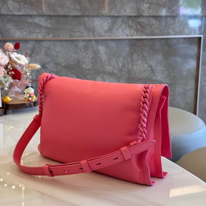 *SHIHNA名牌精品* Salvatore Ferragamo VIVA蝴蝶結小牛皮 粉色肩背包-7