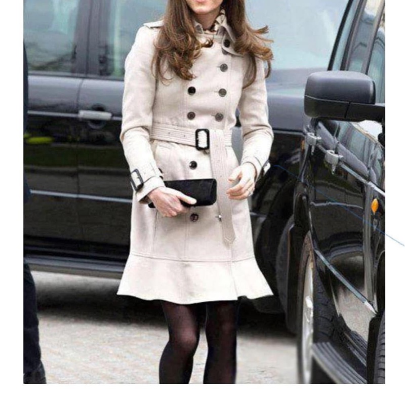 BURBERRY英國深藍羊絨混紡大衣UK6-4