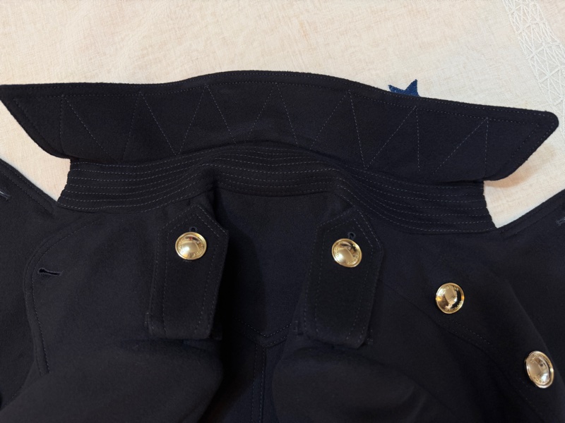 BURBERRY英國深藍羊絨混紡大衣UK6-14