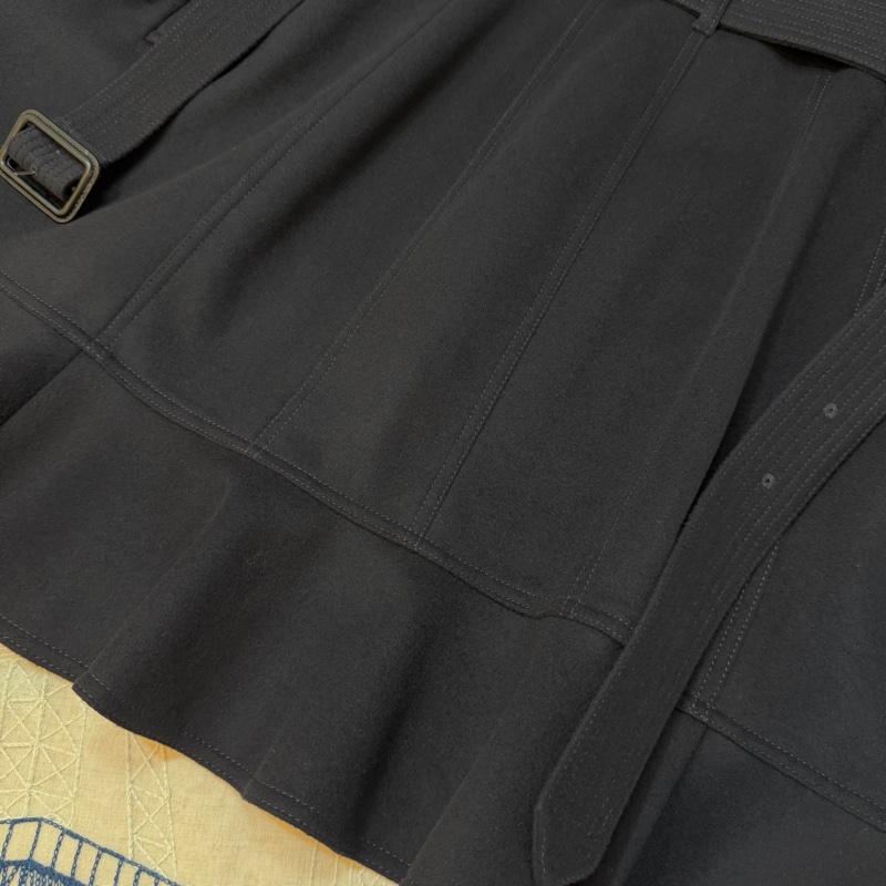 BURBERRY英國深藍羊絨混紡大衣UK6-15