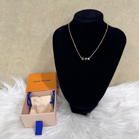 LV Petit Lousi 花卉單鑽項鍊 近全新