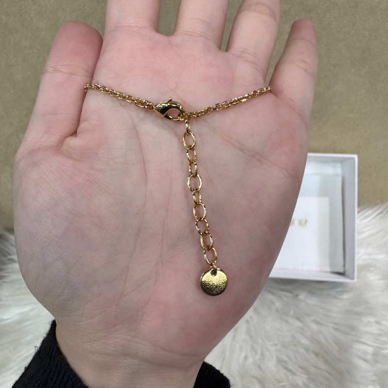 Dior CD Navy 白珍珠吊墜項鍊 近全新-4