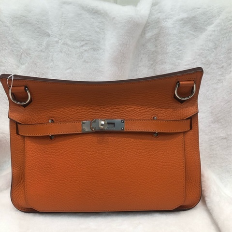 Hermes 吉卜賽 橙色銀扣TC XB731