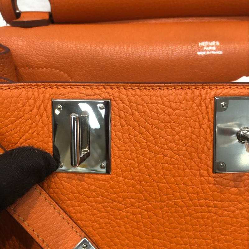 Hermes 吉卜賽 橙色銀扣TC XB731-19