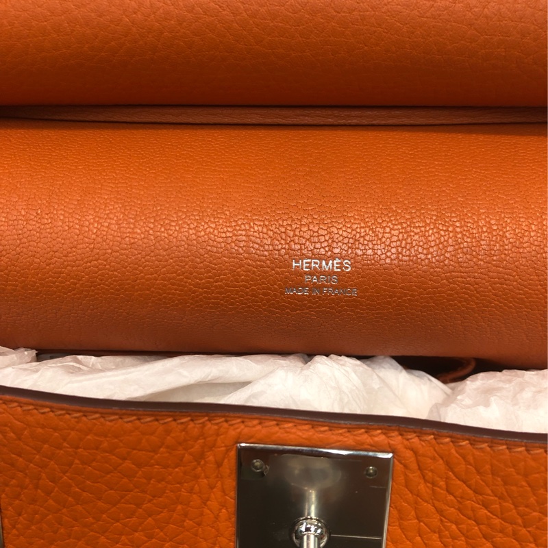 Hermes 吉卜賽 橙色銀扣TC XB731-21
