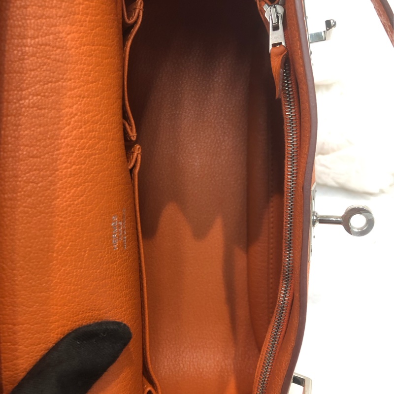 Hermes 吉卜賽 橙色銀扣TC XB731-24