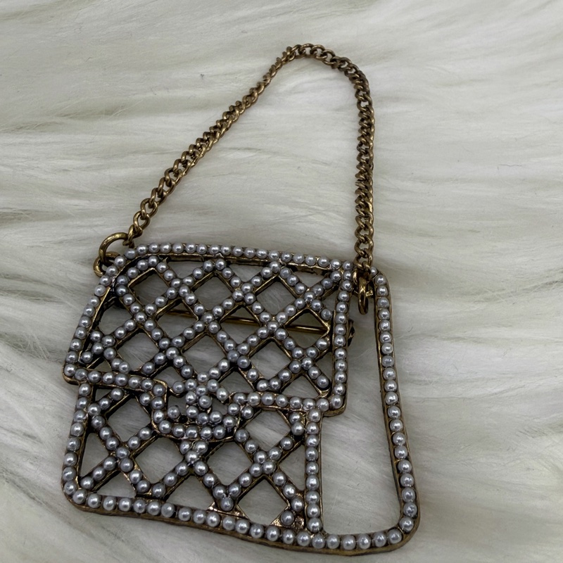 Chanel 珍珠手袋胸針-6