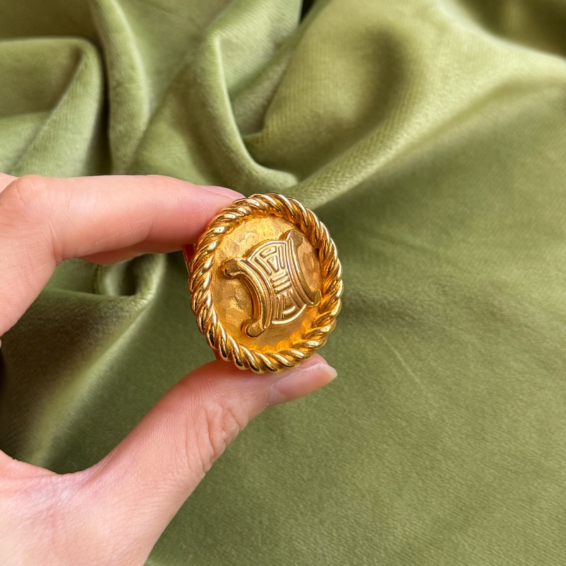 Celine 凱旋門絲巾扣鍍金 附原裝防塵袋-3