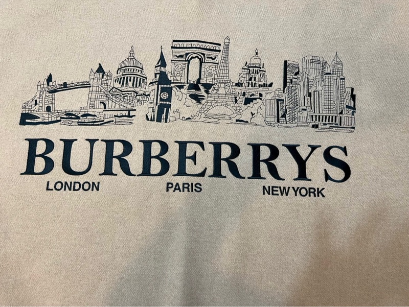 BURBERRY英國蜜色刺繡字母羊絨披肩-7