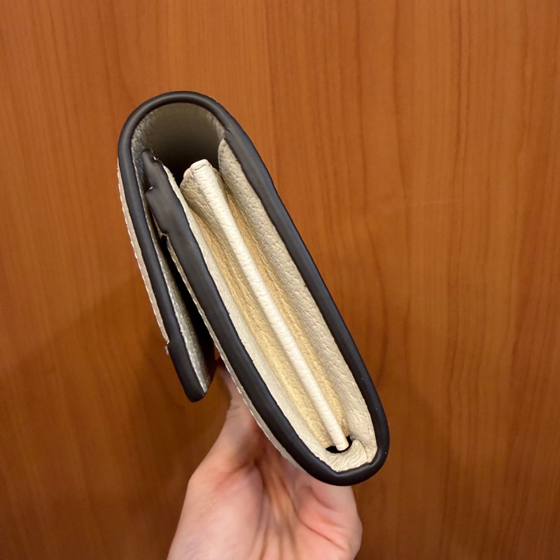 Gucci PVC花卉圖案白牛皮下蓋長夾-2