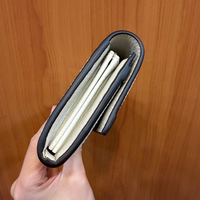 Gucci PVC花卉圖案白牛皮下蓋長夾-3