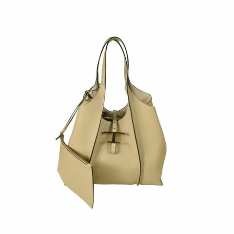 TODS 26SS 經典中型購物手提包 米色 XBWTSBA0300 Q8E C803
