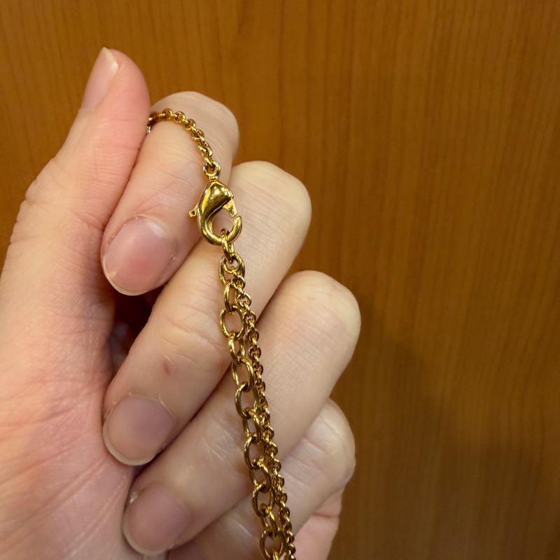 LV 金色LOGO珍珠吊墜Iconic Louisa項鍊M01623-8