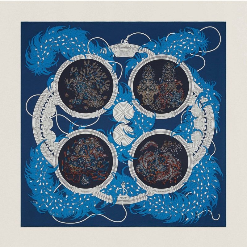 愛馬仕 絲巾 hermes 90X90-4