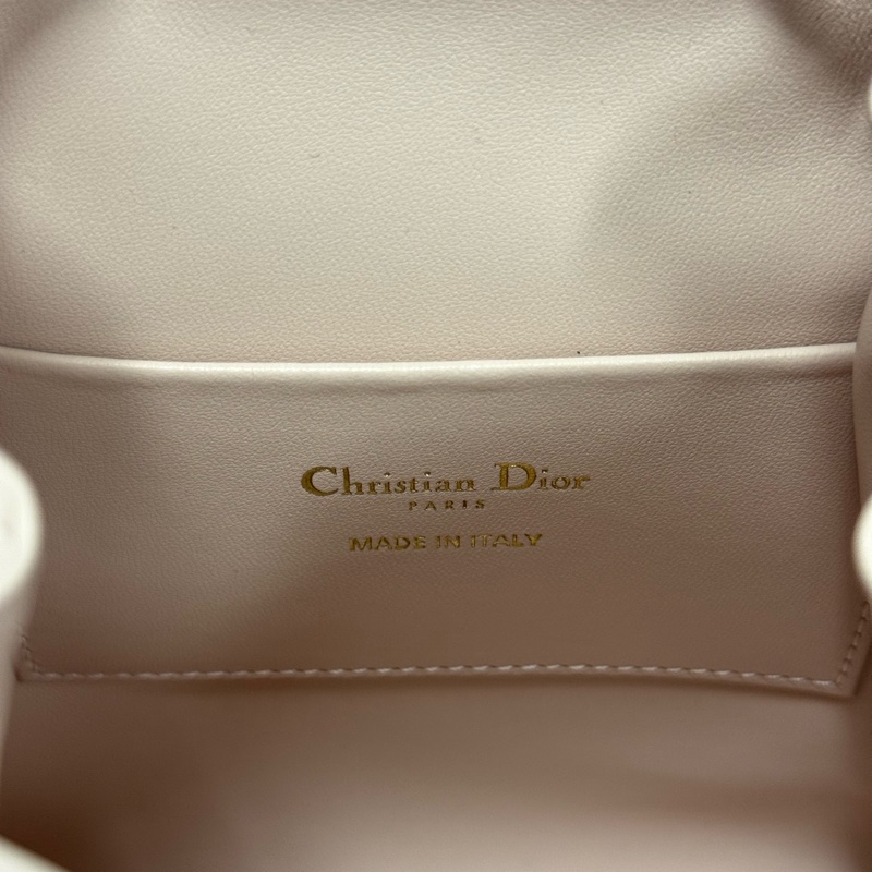 DIOR迪奧 Caro 可調節肩帶翻蓋開合 羊皮革拼牛皮革 雙肩包 小號 女款 粉色-11