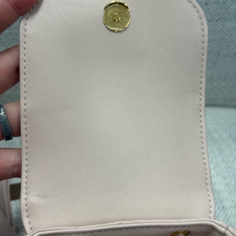 DIOR迪奧 Caro 可調節肩帶翻蓋開合 羊皮革拼牛皮革 雙肩包 小號 女款 粉色-12