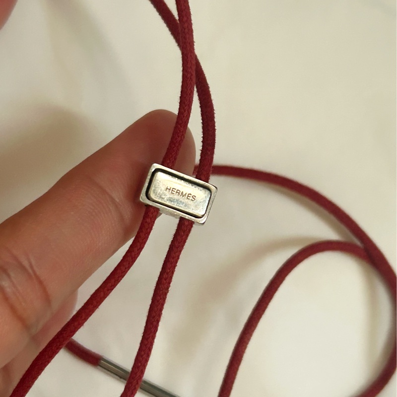 Hermes(貝萊爾 波爾多紅皮革零錢包）掛式項鍊 👩🏻‍🦰中古稀有款*刻印□E*；分享價！-18