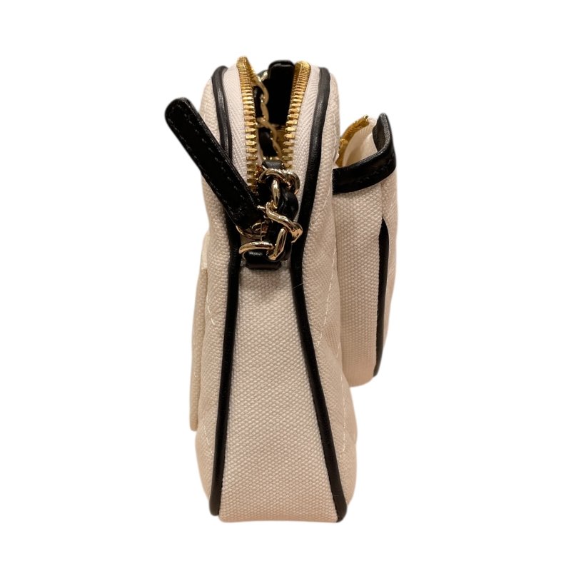 CHANEL 香奈兒 MINI網球包 帆布 白色 金扣 2022-2023 AP3150-4