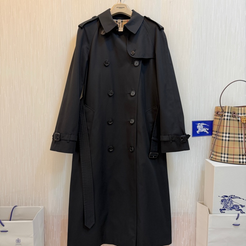 BURBERRY英國滑鐵盧黑色風衣UK8-3