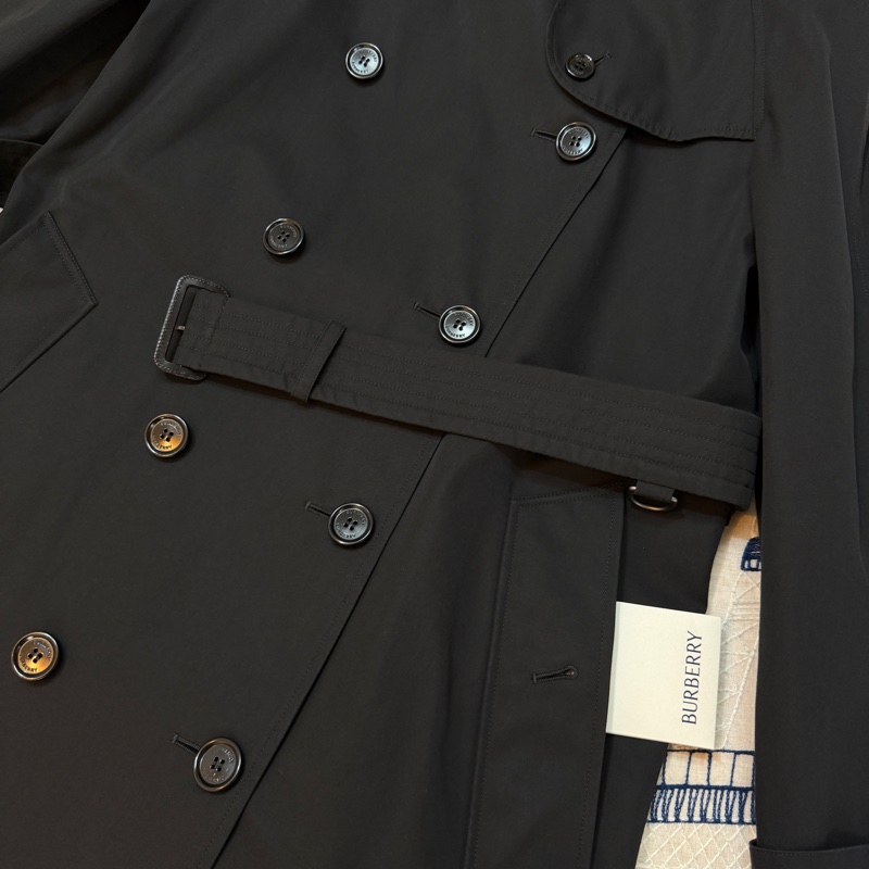 BURBERRY英國滑鐵盧黑色風衣UK8-7
