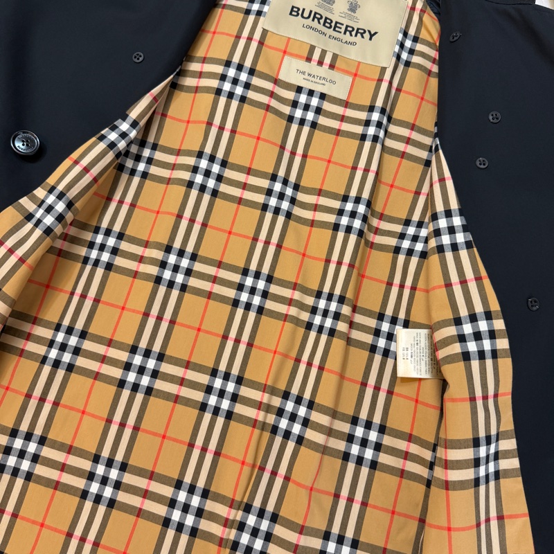 BURBERRY英國滑鐵盧黑色風衣UK8-12