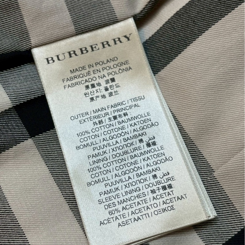 BURBERRY英國冰晶粉紅風衣UK8-12