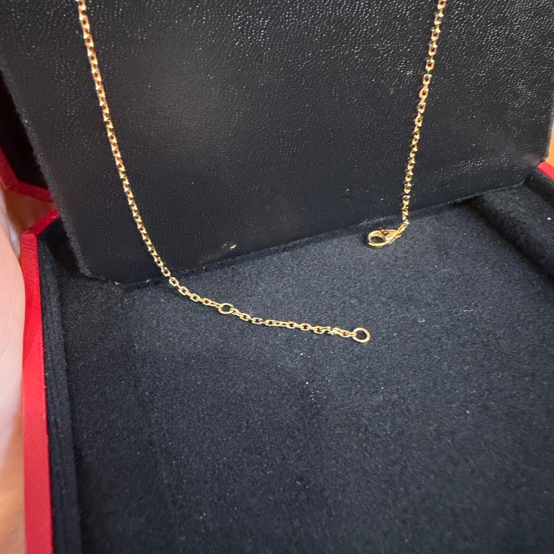 Cartier 750玫瑰金Love滿鑽雙環項鍊B7224528-5