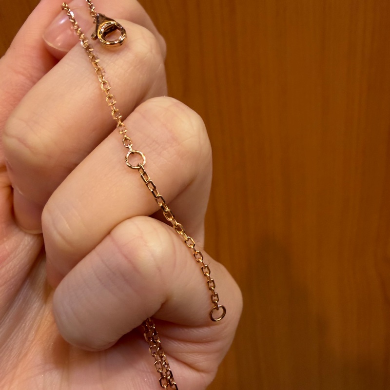 Cartier 750玫瑰金Love滿鑽雙環項鍊B7224528-7