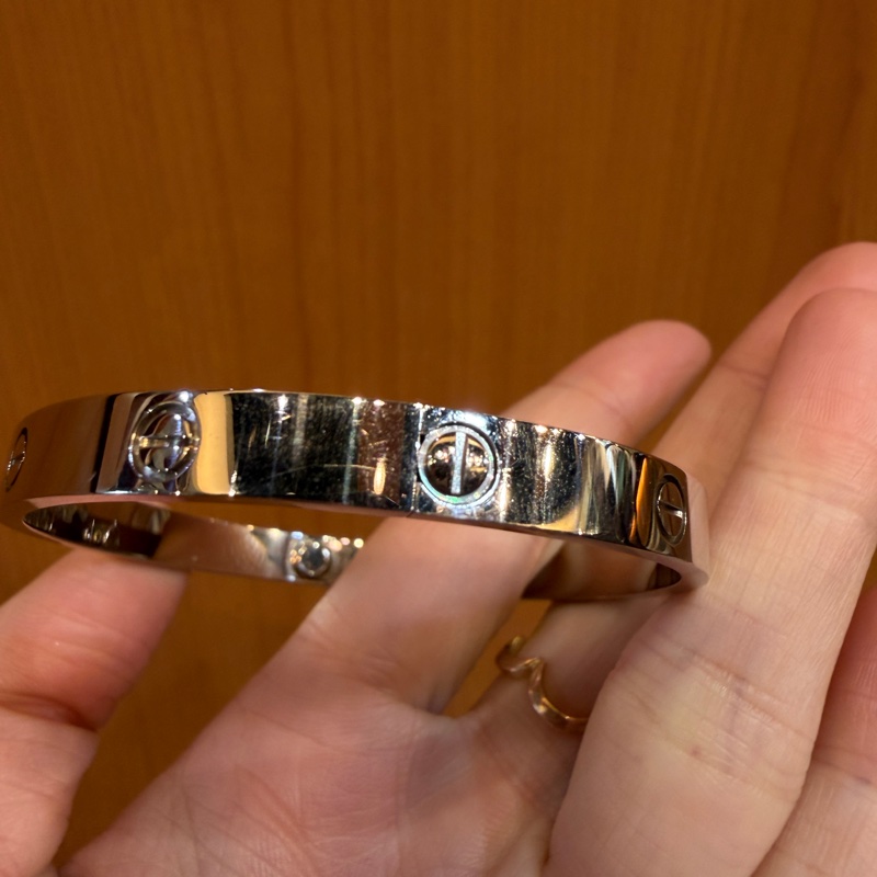 Cartier 750白K金Love手鐲B6035419-4