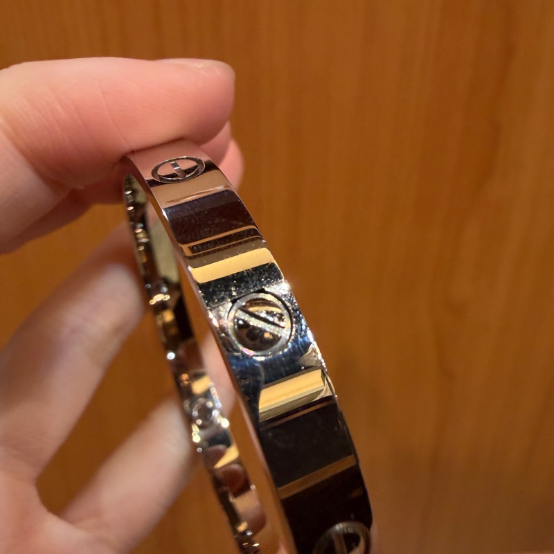 Cartier 750白K金Love手鐲B6035419-5