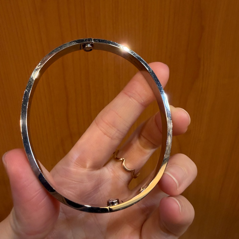 Cartier 750白K金Love手鐲B6035419-6