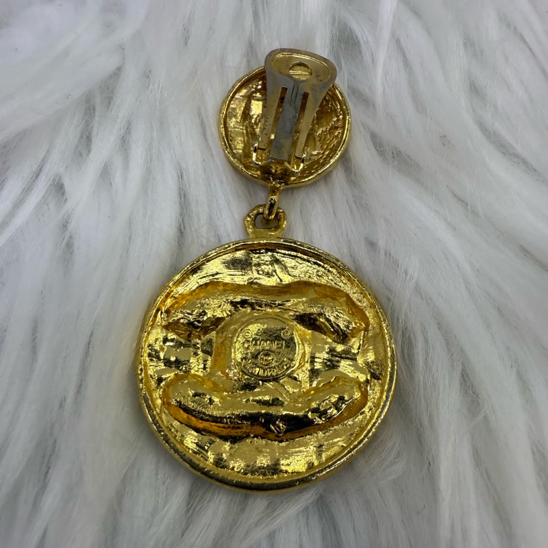 Chanel 古董24k 單隻耳環/吊墜/ 胸針-1