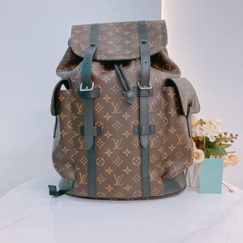 MS0481 LOUIS VUITTON 路易威登經典花紋中號後背包 CHRISTOPHER BACKPACK MM MONOGRAM CANVAS
