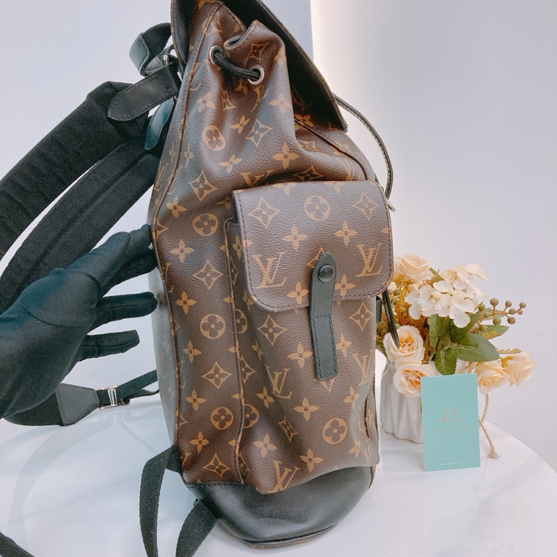 MS0481 LOUIS VUITTON 路易威登經典花紋中號後背包 CHRISTOPHER BACKPACK MM MONOGRAM CANVAS-2