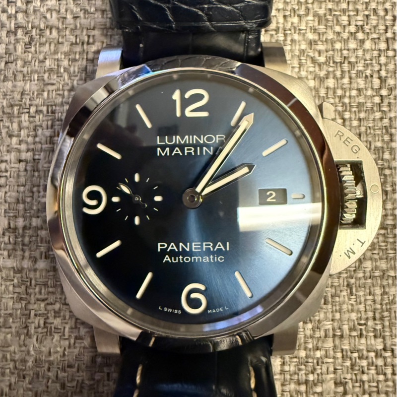 ⌚ Panerai Luminor Marina PAM01313 🖤 藍面｜自動上鍊｜經典護橋設計-4