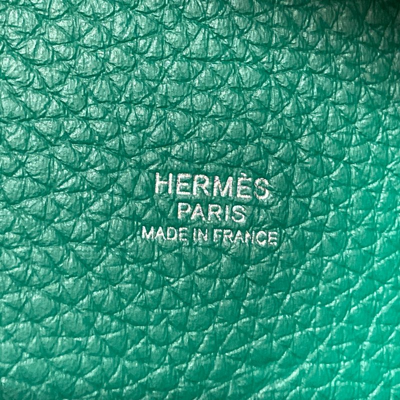 HERMES 愛馬仕 W刻 Picotin 18 菜籃子 牛皮 手挽袋 手提包 綠色 銀釦-12