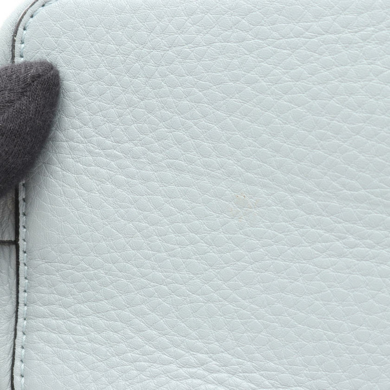 Valentino Garavani 鉚釘抽繩斜背包，藍色二手皮革-9