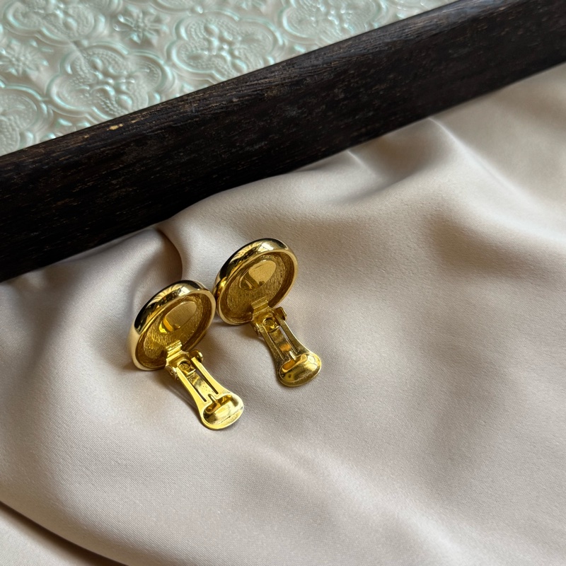 Christian Dior 迪奧 翡翠綠耳夾 耳環 德國製 迪奧-7