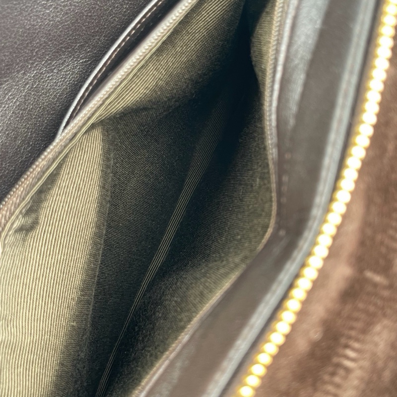 「JL精品代購」香奈兒金棕麂皮貝嫂大logo雙肩包-26