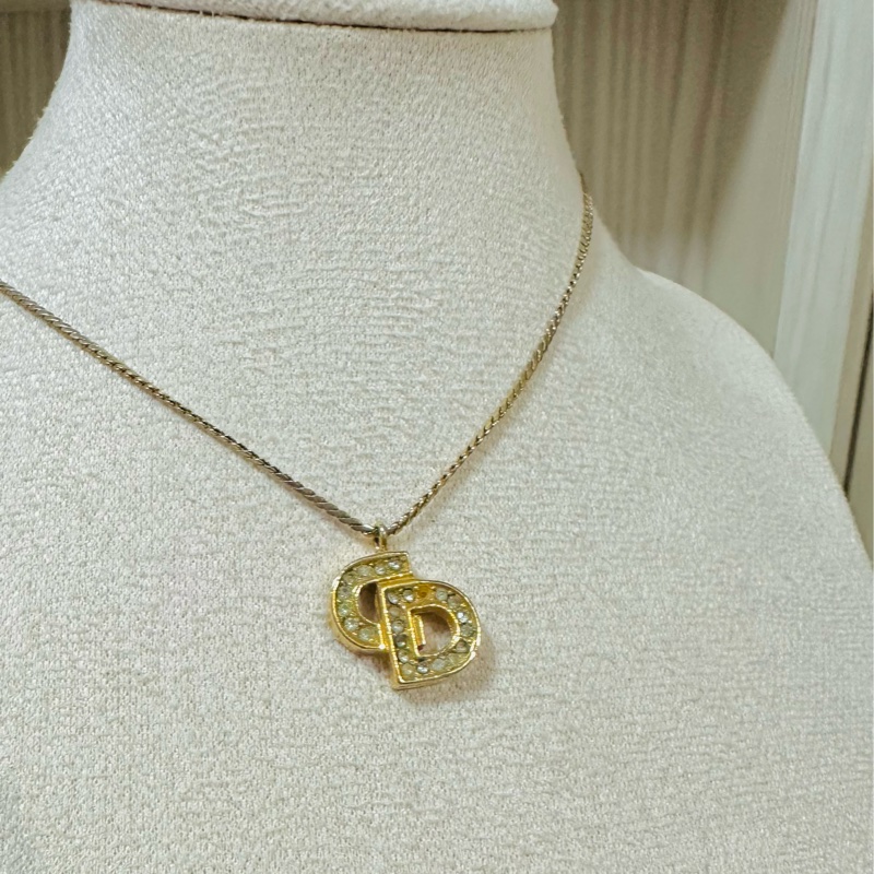 Christian Dior 經典CD標誌水鑽項鍊✨-2