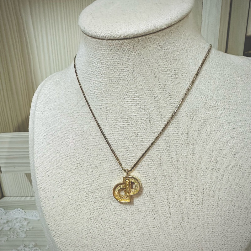 Christian Dior 經典CD標誌水鑽項鍊✨-3