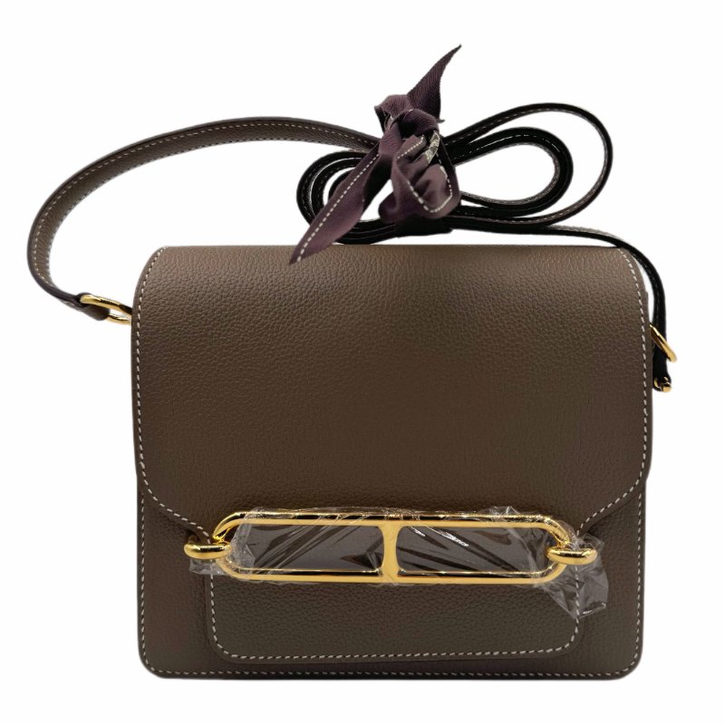 ［3362］愛馬仕 Hermès 豬鼻子 Roulis 19 (大象灰金扣)斜背包-0