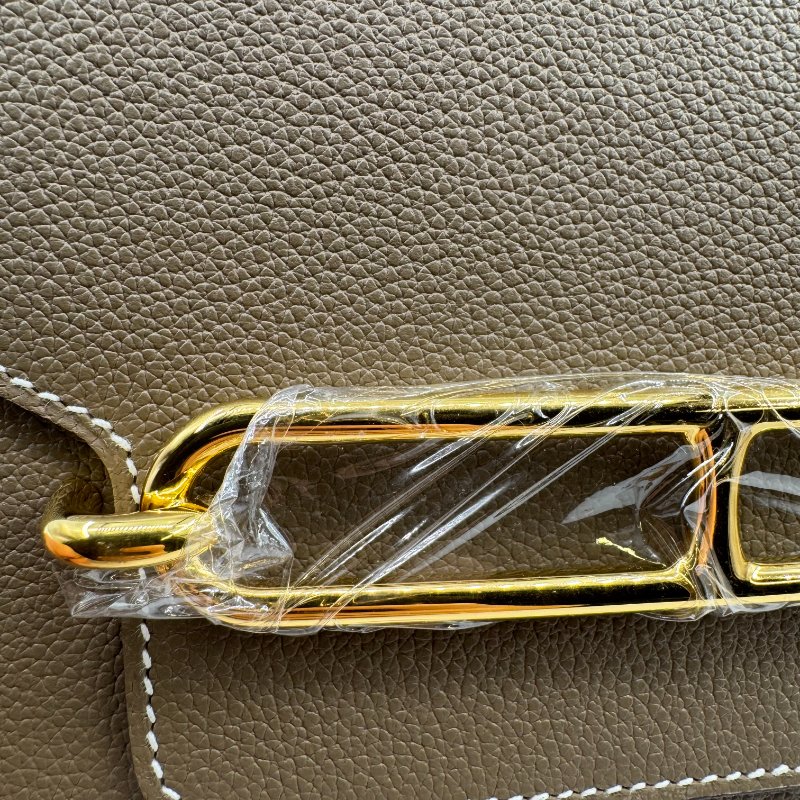 ［3362］愛馬仕 Hermès 豬鼻子 Roulis 19 (大象灰金扣)斜背包-9