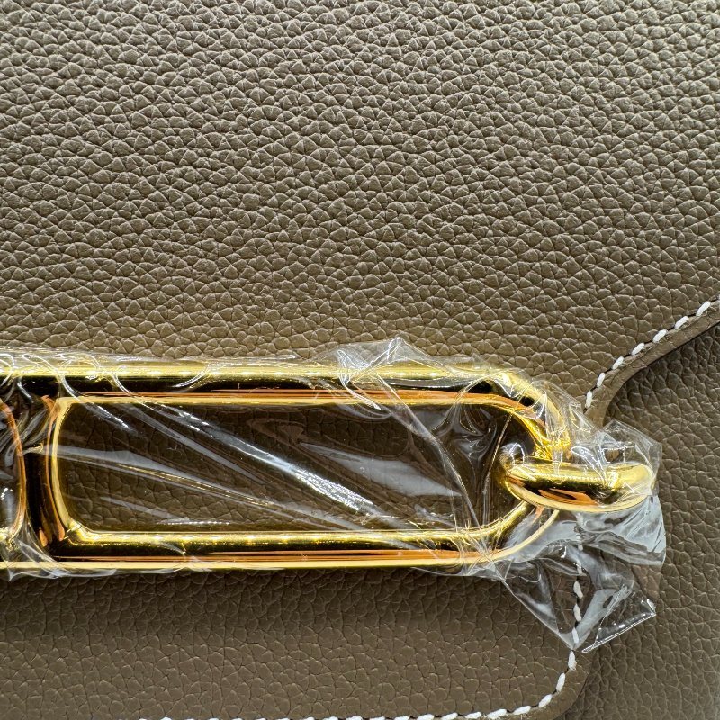 ［3362］愛馬仕 Hermès 豬鼻子 Roulis 19 (大象灰金扣)斜背包-10