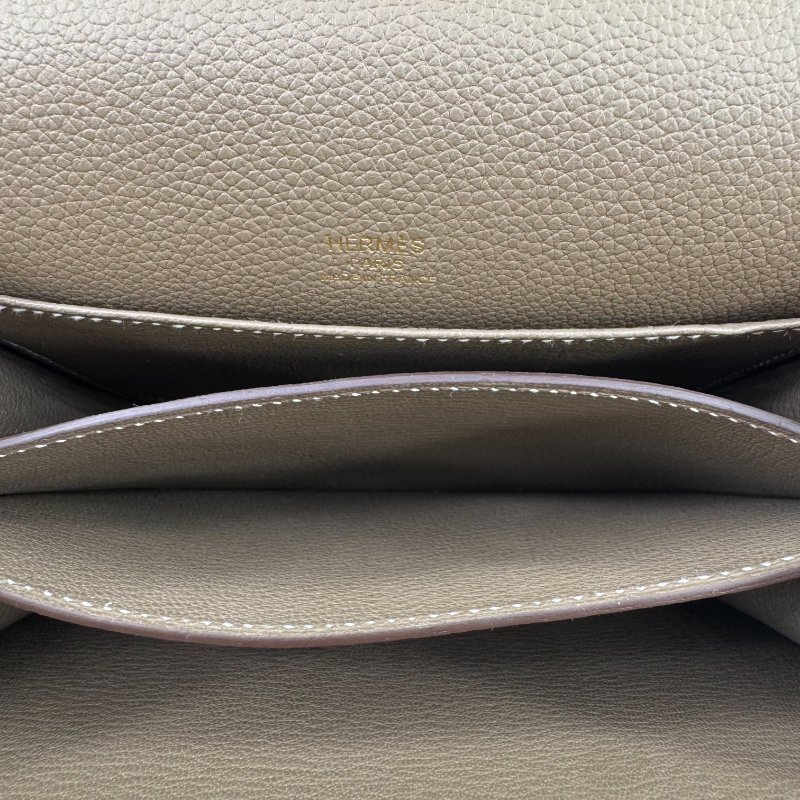 ［3362］愛馬仕 Hermès 豬鼻子 Roulis 19 (大象灰金扣)斜背包-13