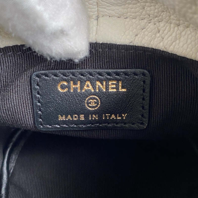 🎆迎新年只要$70000CHANEL 22K 白粒紋小牛皮斜背包 |神仙可愛|廢包當道|送禮送到心坎裡|保證正品|平台安心購鑒定-18