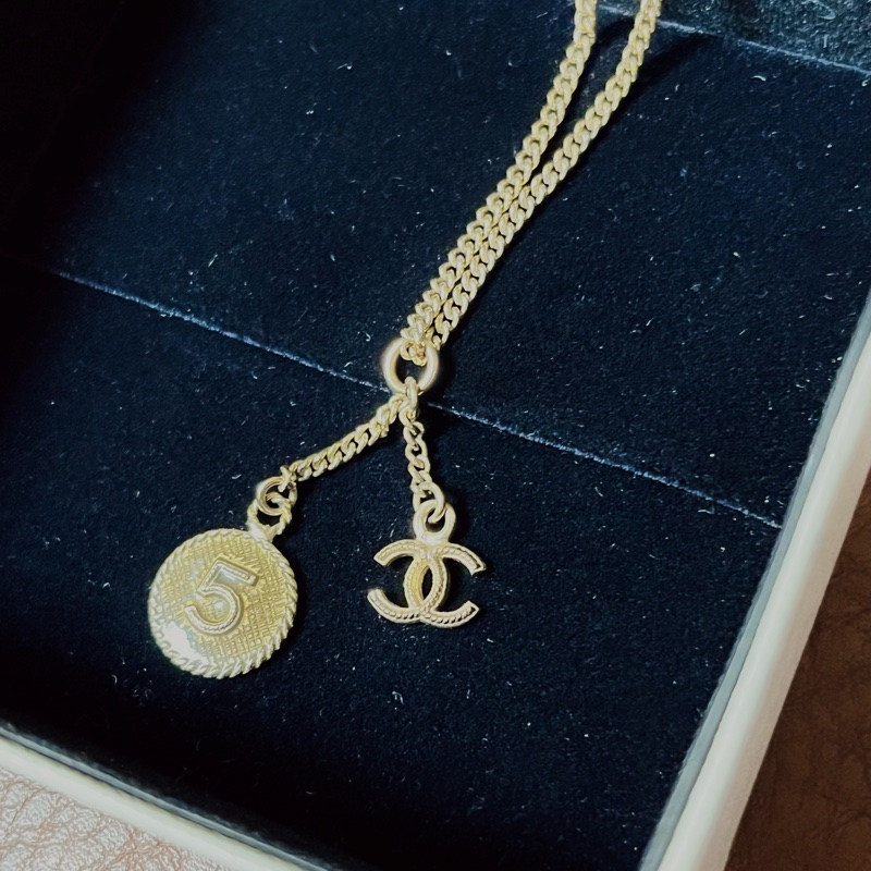 絕美Chanel雙C 頸鏈 項鏈 （two-way兩段式）-2