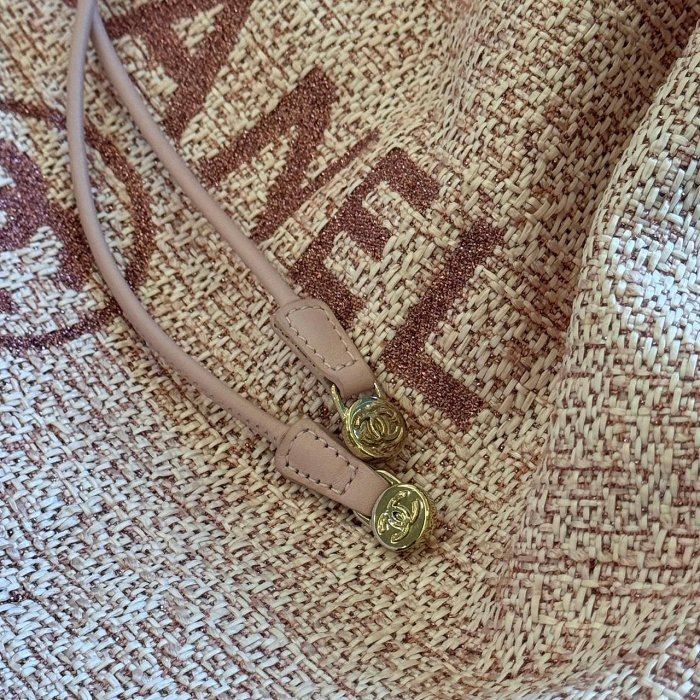 *SHIHNA名牌精品*CHANEL 粉色毛呢 牛皮 Deauville Backpack 後背包-4